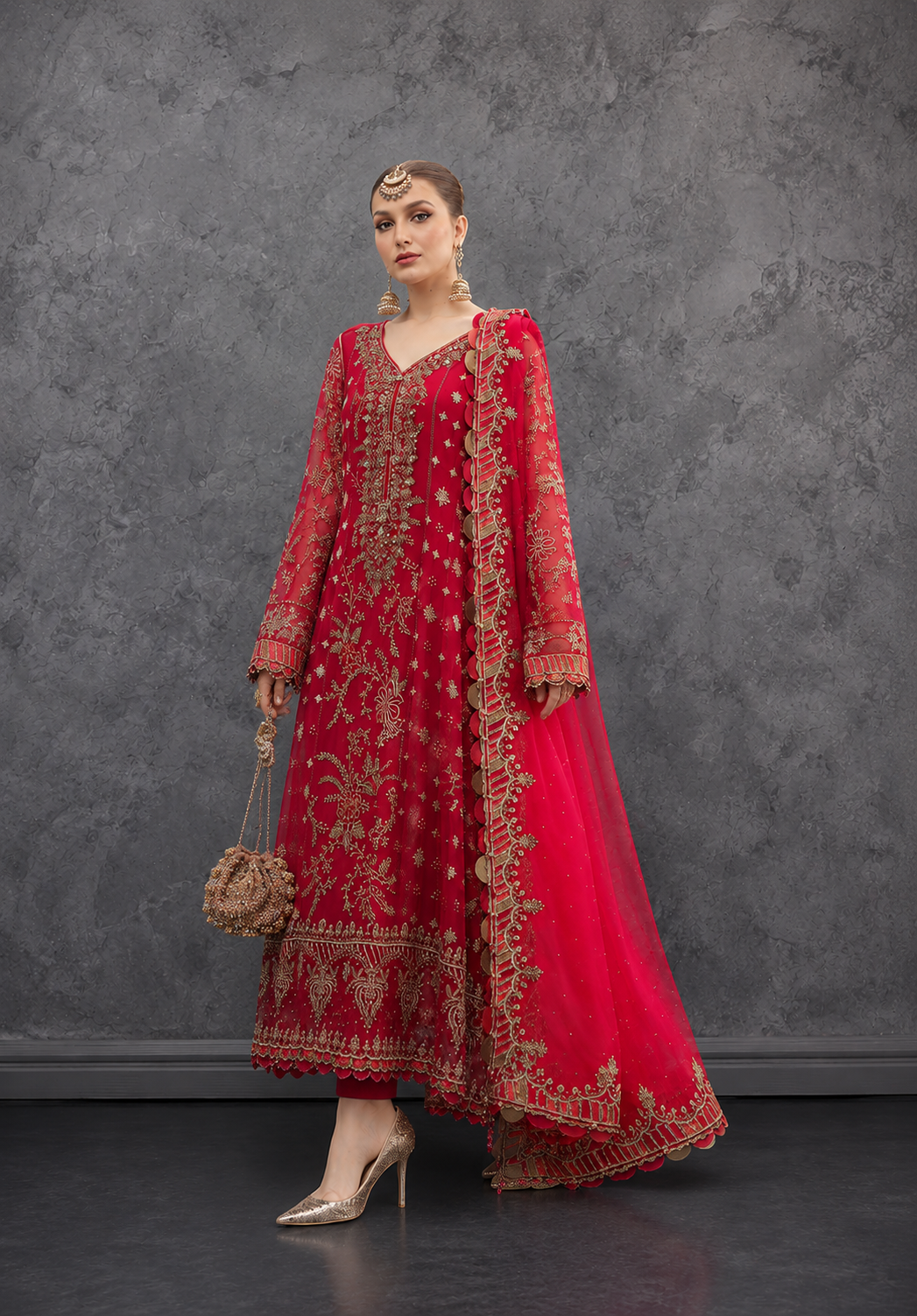 BRISHNA HEAVY EMBROIDERED 3PC