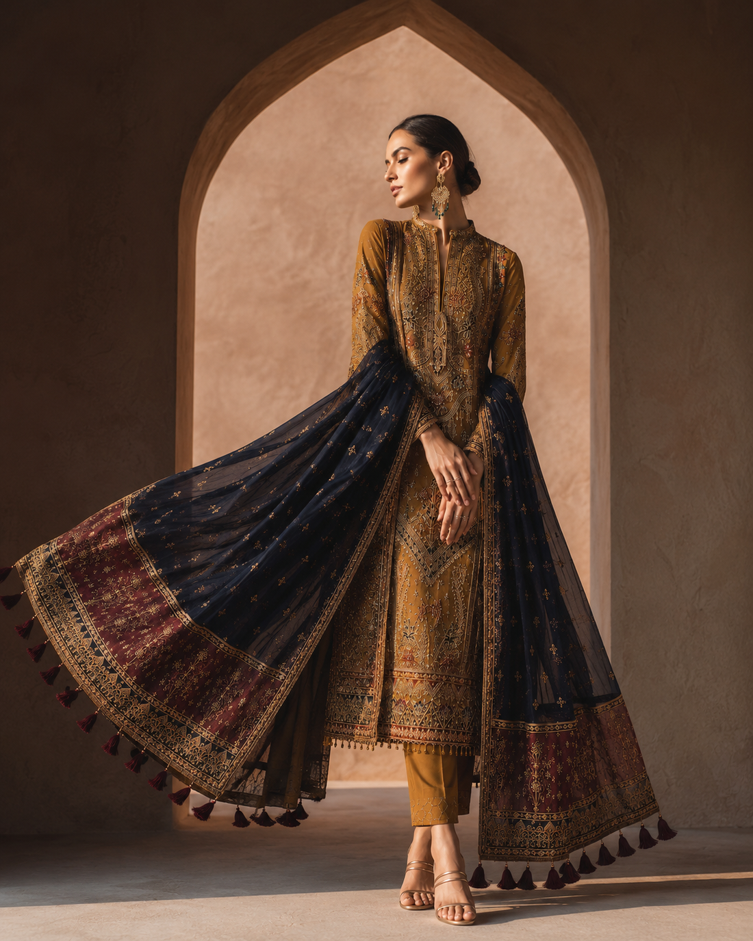 ORGANZA EMBROIDERED 3PC