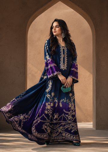 B-PRINTED & EMB LAWN 3PC SUIT