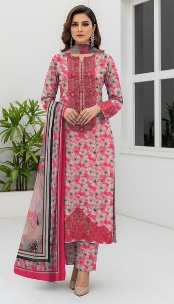 NOOR ROSÉ AURA LAWN 3PC