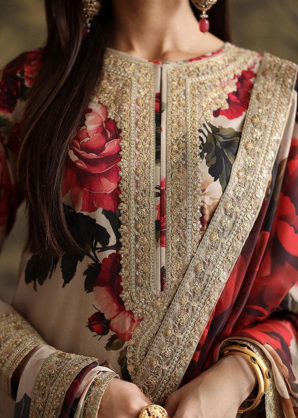 BRI-UUGC printed Lawn Suit with emboridered patches