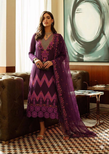 B.CHIKANKARI EMBROIDED 3PC SUIT