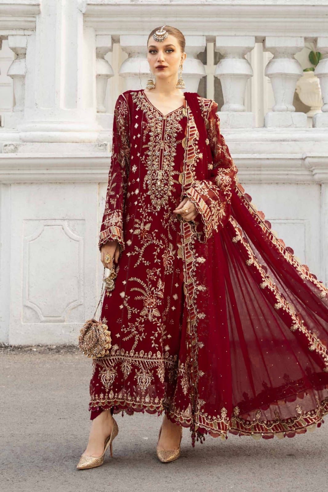 Fuchsia Royale — Luxury Heavy Embroidered Formal 3-Piece Suit