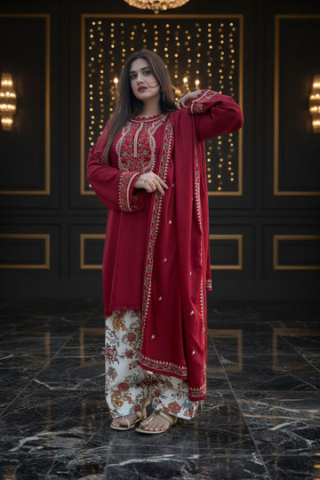 HEAVY EMBROIDERED 3PU SUIT