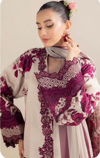 BRI-TY55 PRINTED LAWN  3PC