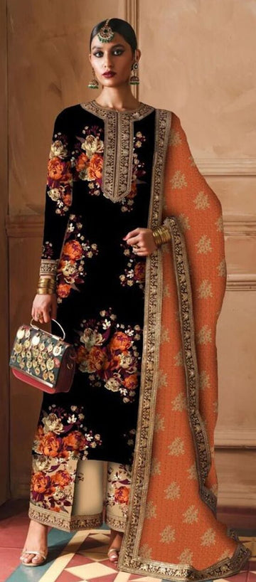 BRI-UUGC printed Lawn Suit with emboridered patches