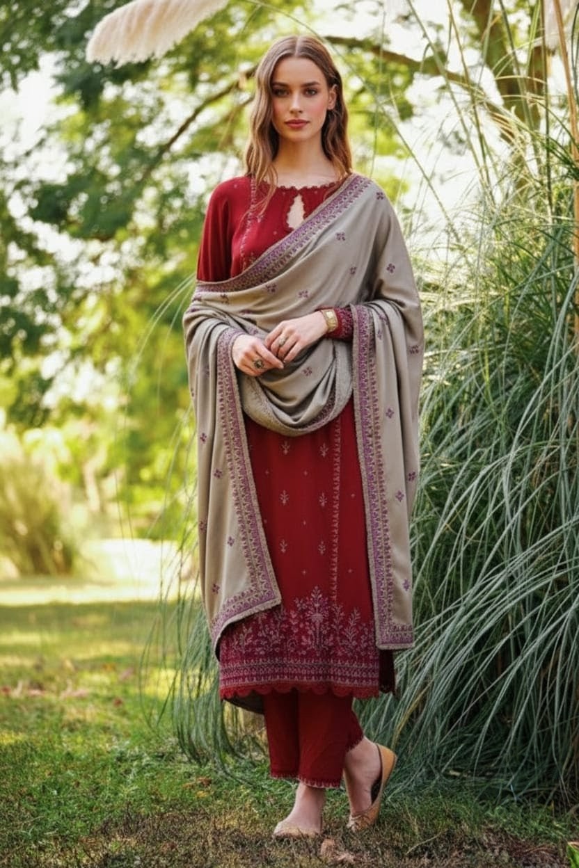 BRISHNA 105 EMBROIDERED 3PC SUIT