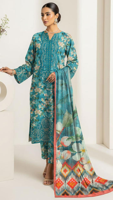 Firozi Teal lawn 3pc